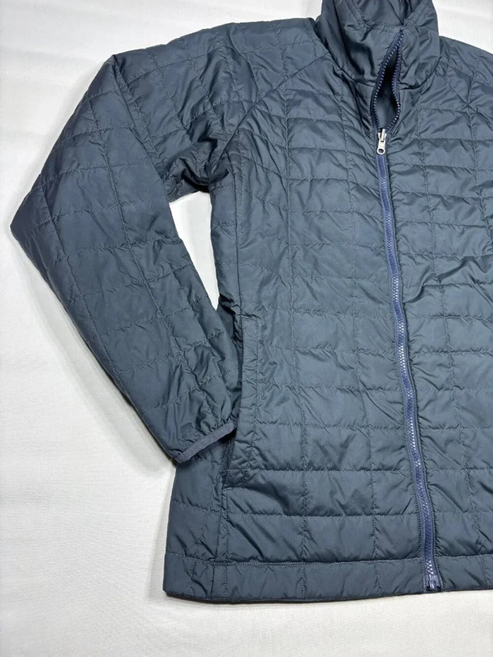 Patagonia Snowbelle Insulated Reversible Puffer Jacket Liner Blue Womens Med